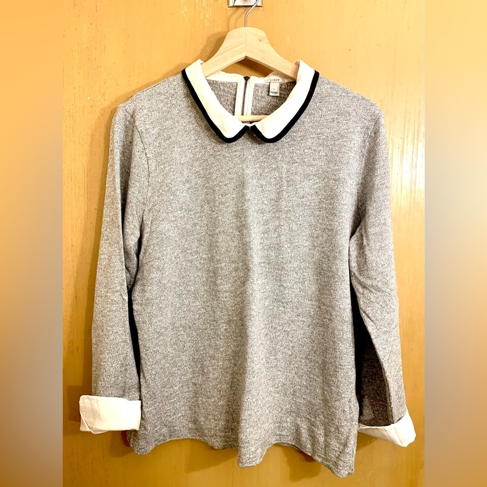 J.Crew Peter Pan collar twofer sweater